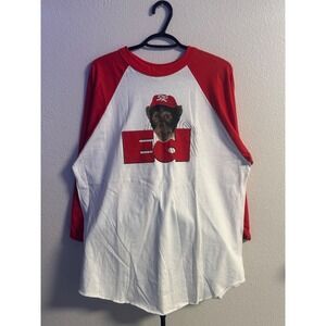 Vintage 1995 Ed Movie Promo Baseball Tee Bomark Red White Raglan Men XL USA Made